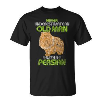 Vintage Never Underestimate An Old Man With A Persian Cat T-Shirt - Monsterry AU