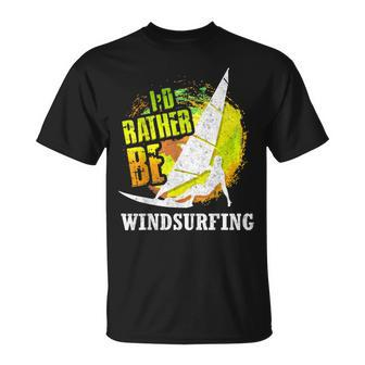 Vintage Windsurfing Wind Surfer Windsurfing Windboard Retro T-Shirt | Mazezy