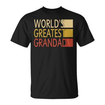Vintage Worlds Greatest Grandad Dad Grandpa Fathers Day Grandpa Funny Gifts Unisex T-Shirt | Mazezy