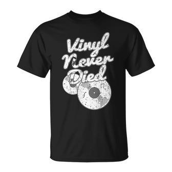 Vinyl Never Died Vintage Disco 1970S Retro Funk T-Shirt | Mazezy