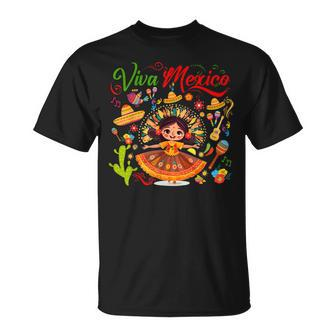 Viva Mexico Mexican Independence Day I Love Mexico T-Shirt | Mazezy