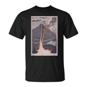 Volcano Geology Diagram T-Shirt | Mazezy