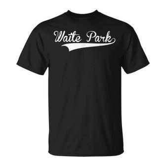 Waite Park Baseball Vintage Retro Font T-Shirt | Mazezy