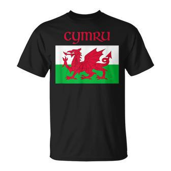Wales 'Cymru' Welsh Flag Proud Te Be Welsh Rugby T-Shirt | Mazezy