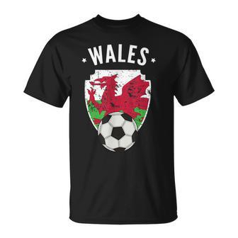 Wales Soccer Wales Flag Football Welsh Pride Roots Unisex T-Shirt | Mazezy
