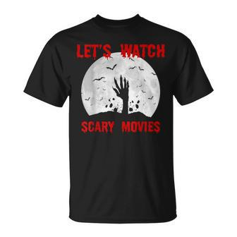 Lets Watch Scary Movies Scream Horror Scary T-Shirt | Mazezy