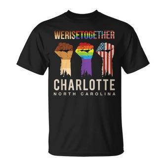 We Rise Together Lgbt Charlotte Pride North Carolina Unisex T-Shirt | Mazezy