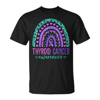 We Wear Purple Pink And Teal For Thyroid Cancer Awareness T-Shirt - Monsterry