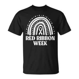 We Wear Red Ribbon Week Drug Free Red Ribbon Week T-Shirt | Mazezy