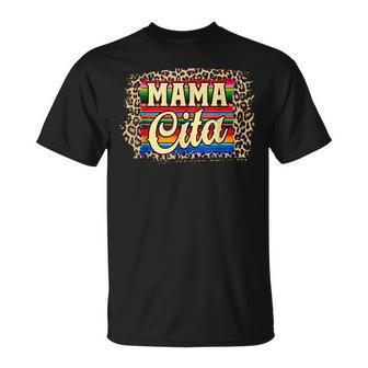 Western Leopard Serape Mama Cita Cowboy Cowgirl Rodeo Mom Unisex T-Shirt | Mazezy