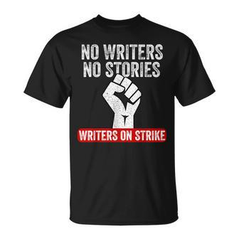 Wga Writers Guild Of America On Strike Wga Anti Ai Chatbots Unisex T-Shirt - Monsterry