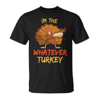 Whatever Turkey Matching Family Group Thanksgiving Party Pj T-Shirt | Mazezy