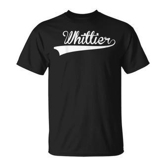 Whittier Baseball Styled Jersey Softball T-Shirt | Mazezy