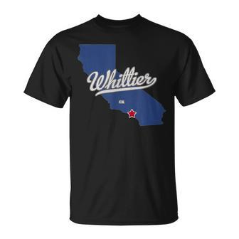 Whittier California Ca Map T-Shirt | Mazezy