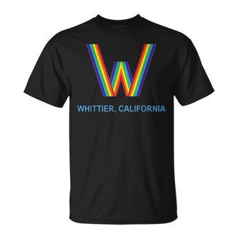 Whittier California City Flag Socal Los Angeles County T-Shirt | Mazezy