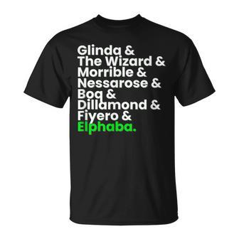 Wicked Characters Musical Theatre Musicals T-Shirt | Mazezy