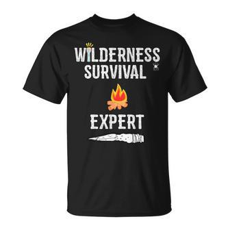 Wild Wilderness Survival Expert Outdoors T T-Shirt | Mazezy