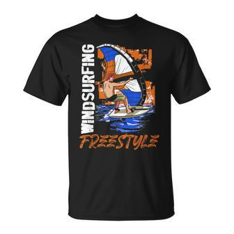 Windsurfing Freestyle Water Sports Sailboard Windsurfer T-Shirt | Mazezy