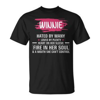 Winnie Name Gift Winnie Hated By Many Loved By Plenty Heart Her Sleeve V2 Unisex T-Shirt - Seseable