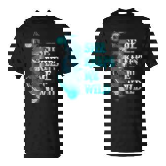 Wolf She Keeps Me Wild - He Keeps Me Safe Gifts For Wolf Lovers Funny Gifts Unisex T-Shirt | Mazezy