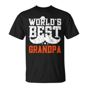 Worlds Best Grandpa - Funny Grandpa Unisex T-Shirt - Seseable