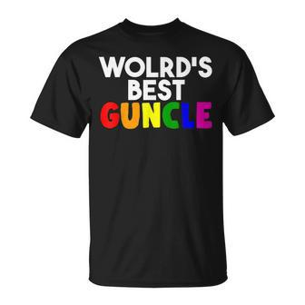 Worlds Best Guncle Gay Uncle Lovers Unisex T-Shirt | Mazezy CA