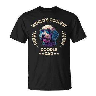 Worlds Coolest Dog Dad Papa - Men Doodle Unisex T-Shirt - Seseable