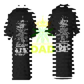 Worlds Dopest Dad Cannabis 420 Leaf Weed Fathers Day T-shirt - Thegiftio