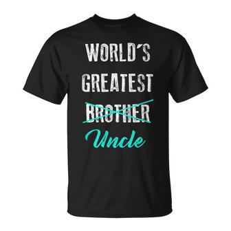 Worlds Greatest Brother Uncle Pregnancy Announcement Unisex T-Shirt | Mazezy CA