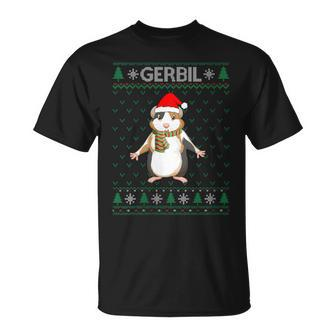 Xmas Gerbil Ugly Christmas Sweater Party T-Shirt - Monsterry