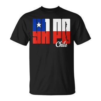 Ya Po Chile Flag And Map Word Fill Chile Funny Gifts Unisex T-Shirt | Mazezy CA