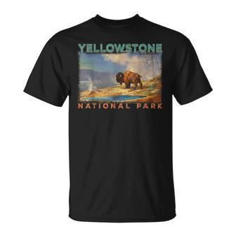 Yellowstone National Park Retro Vintage Apparel - Souvenir Unisex T-Shirt - Seseable
