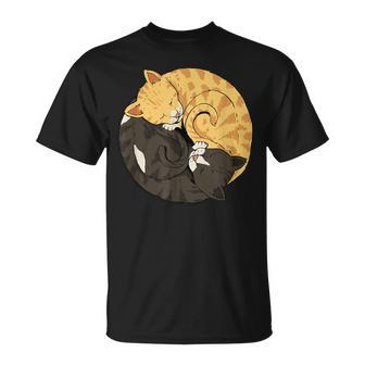 Yin Yang Cat Zen Meditation Tai Chi Yoga Lover Chinese T-Shirt | Mazezy