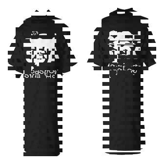 Yoga & Sleep Fun Spanish Siesta T-Shirt | Mazezy