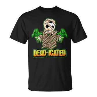 Zombie Soccer Player Scary Soccer Halloween T-Shirt - Monsterry