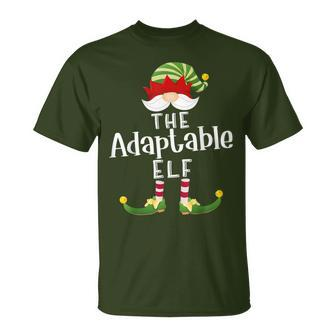 Adaptable Elf Group Christmas Pajama Party T-Shirt - Monsterry AU