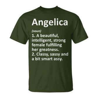 Angelica Definition Personalized Name Christmas T-Shirt | Mazezy