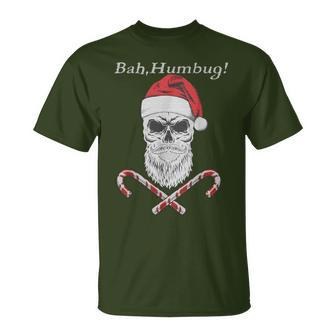 BahHumbug Santa Sceleton Pirate Beard Christmas T-Shirt - Monsterry DE