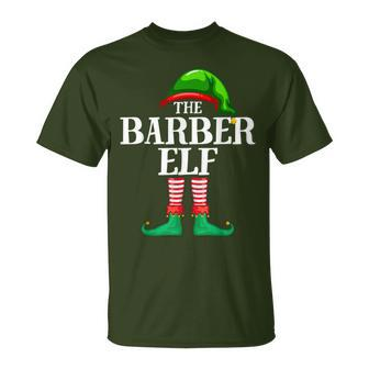 Barber Elf Matching Profession Christmas Party Pajama T-Shirt - Monsterry AU