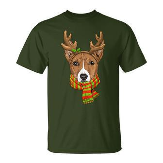 Basenji Dog Christmas Season Breed Owner Enthusiasts Keeper T-Shirt | Mazezy
