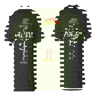 Beach Bum Elf Matching Family Christmas Group Party Pajama T-Shirt - Monsterry