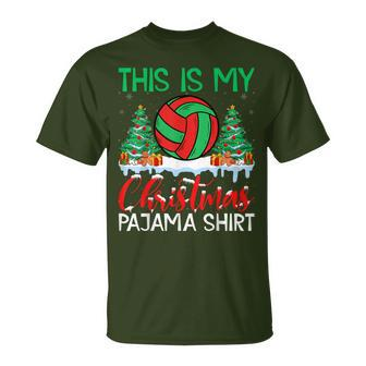 Beach Handball Player Christmas Pajama Beach Handball T-Shirt | Mazezy