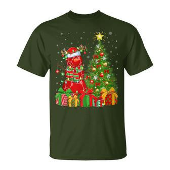 Bocce Ball Snowman Lights Xmas Tree Santa Bocce Christmas T-Shirt | Mazezy