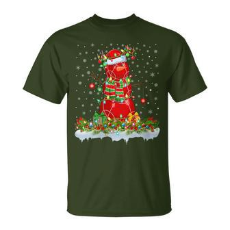 Bocce Ball Snowman Xmas Lighting Santa Bocce Ball Christmas T-Shirt | Mazezy