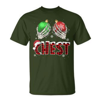 Chest Nuts Christmas Chestnuts Xmas Couple Matching Costume T-Shirt - Thegiftio UK