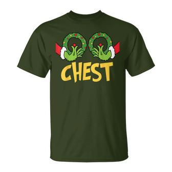 Chest Nuts Christmas Matching Couple Chest Nuts T-Shirt | Mazezy