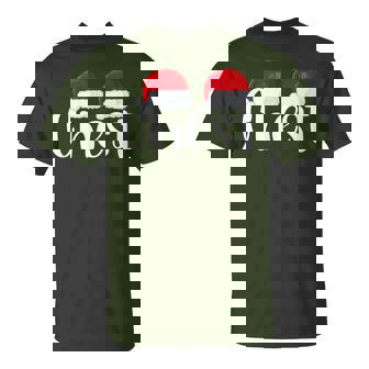 Chest Nuts Christmas Matching Couple Chestnuts Santa Hat T-Shirt | Mazezy