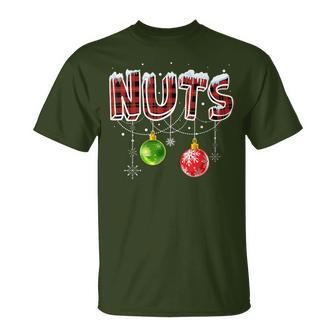 Chest Nuts Christmas Matching Couples Outfit Chestnuts T-Shirt | Mazezy