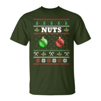 Chest Nuts Christmas Ugly Matching Couple Chestnuts T-Shirt | Mazezy