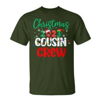 Christmas 2023 Cousin Crew Xmas Lights Matching Pajama T-Shirt | Mazezy